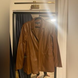 Marc New York Faux Leather Women's Blazer Jacket